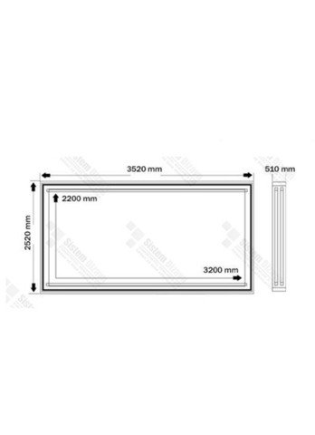7 m2 Wall Mounted Fixed Poster Megalight - 1